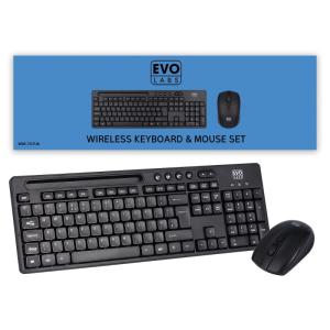 wireless full size qwerty keyboard 4 button mouse set for pc laptop computers