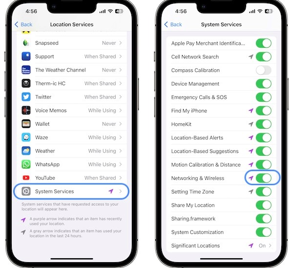 ios networking and wireless setting