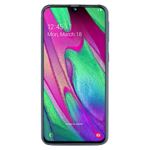 uk galaxy a40 sm a405fzkdbtu frontblack thumb 155405648