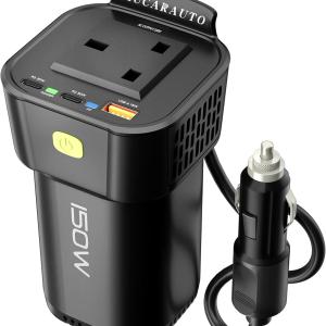 4 in 1 Car Power Inverter Compatible with Cup Holder